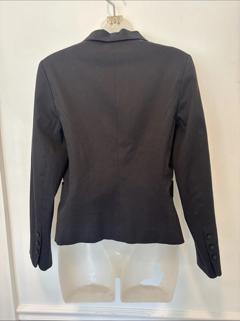 JOSEPH Classic Black 5 Button Tailored Jacket With Faux Pockets Size 2 France - Picture 6 of 8